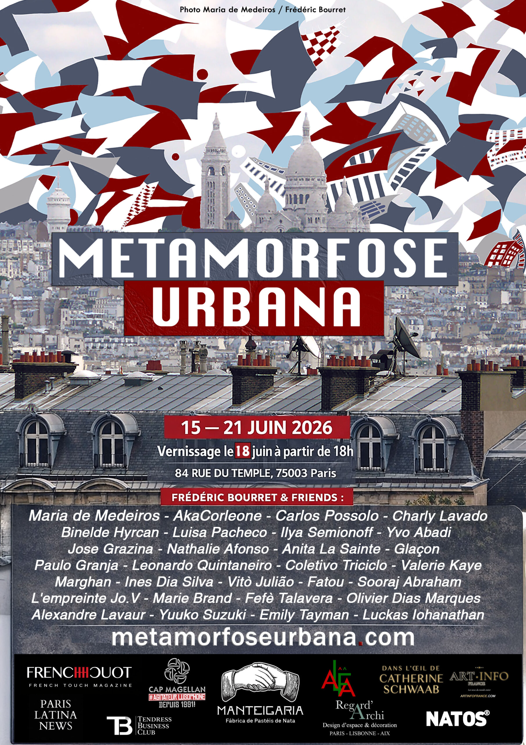 Affiche Metamorfose Urbana — exposition du 15 au 21 juin 2026, Paris