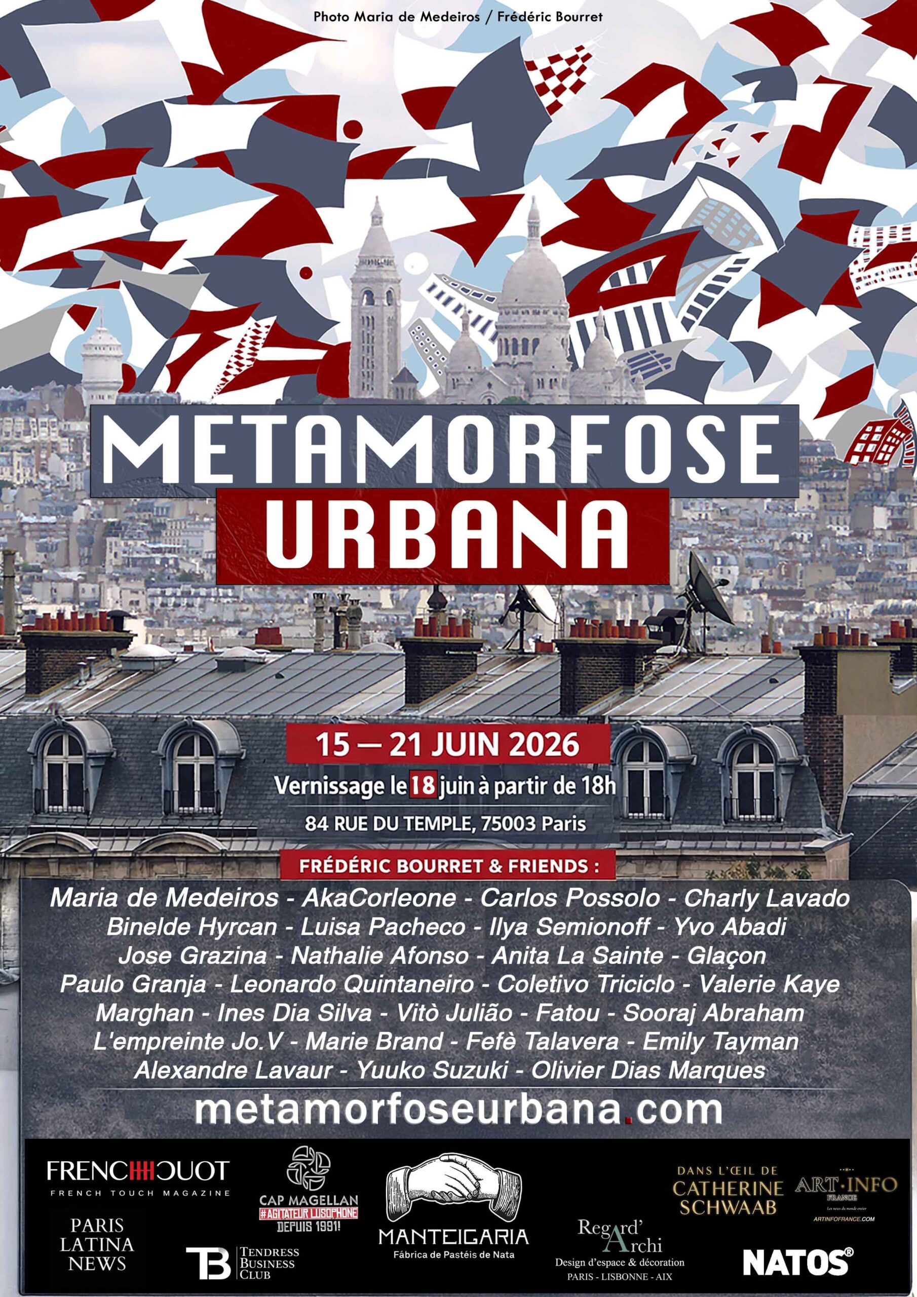 Affiche Metamorfose Urbana — exposition du 15 au 21 juin 2026, Paris